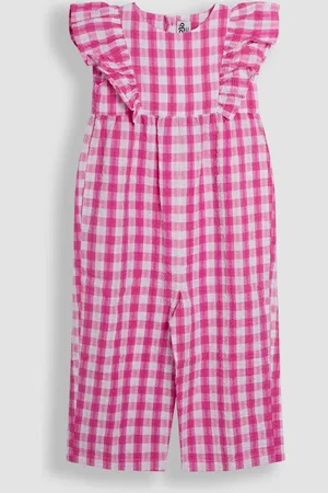 JoJo Maman Bébé Frill Shoulder 100% Cotton Jumpsuit6