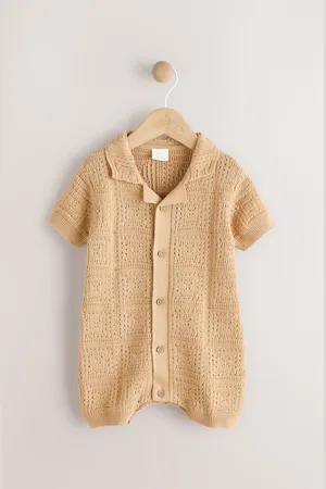 Next 100% Cotton Knitted Baby Romper (0mths-2yrs)Eerste maat (50cm)