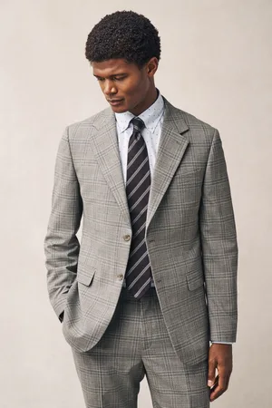 Next Tailored Fit Check Texture Suit Jacket56 Lang (UK 46 L)