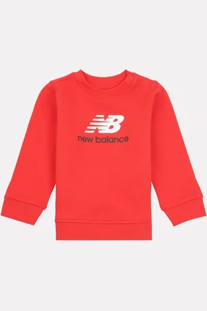 New Balance Kids 100% Cotton French Terry Stacked Logo Crew Sweat Top1.5