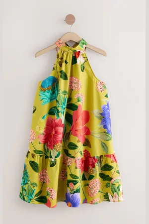 Next 100% Cotton Halter Tie Neck Sleeveless Tiered Mini Dress40