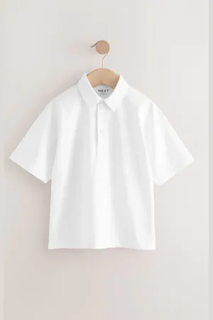 Next Boxy fit 100% katoenen poloshirt met korte mouwen (3