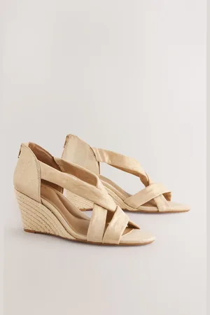 Next Forever Comfort Premium Leather With Motionflex Soft Twist Espadrille WedgesEU 38 (UK 5)
