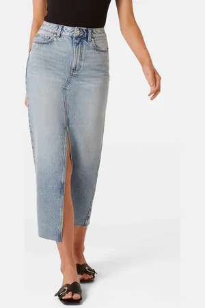 Forever New 100% Cotton Tori Midaxi Denim Skirt44