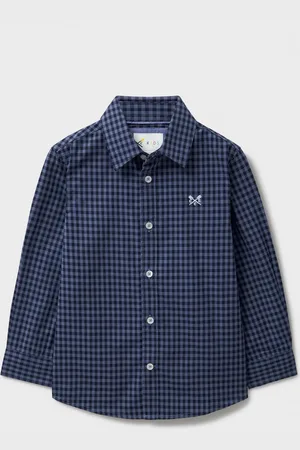 J.Crew Company Blue Long Sleeve Gingham 100% Cotton Shirt122128cm