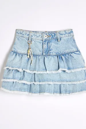 River Island Girls Denim Rara Skirt134140cm