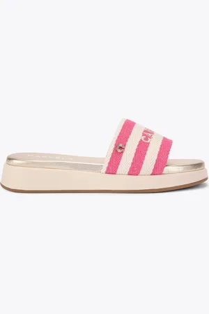 Carvela Pink Palermo Stripe Mules Sandalseu39
