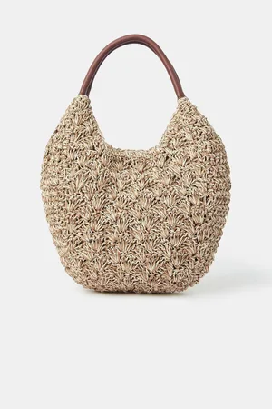 Accessorize Raffia Scoop Shoulder BagEén