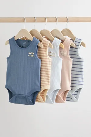 Next 100% Cotton Baby Vest Bodysuits 5 Pack6268cm