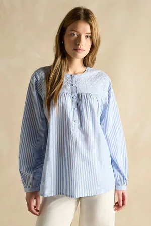 Joules Amelie Embroidered Cotton Blouse42