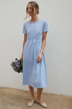 Threadbare 100% katoenen midi-jurk met smokwerkEU 42 (UK 14)