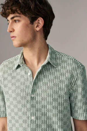 Next Textured Crochet Short Sleeve Shirtlarge