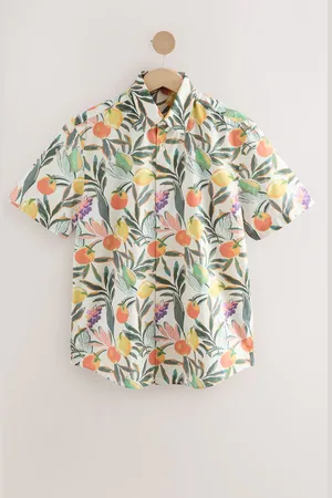 Next Cotton Blend Short Sleeve Shirtxlarge
