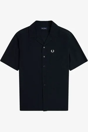 Fred Perry Crepe Textured Short Sleeve Resort Polo Shirtlarge