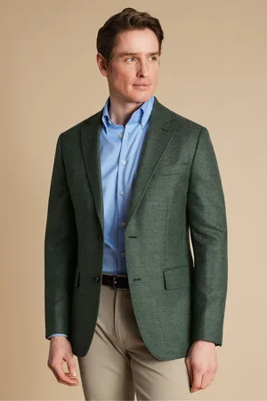 Charles Tyrwhitt Keperstof jacks met wollen textuur44r