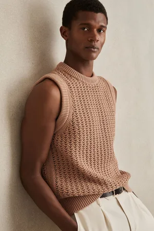 Reiss Bryant Cotton-Blend Crochet Vestxlarge