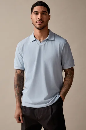 Next Piqué poloshirt met Cubaanse kraag en korte mouwenxlarge