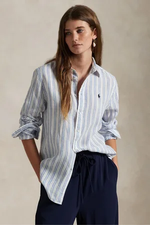 Ralph Lauren Classic Fit Striped 100% Linen Shirtsmall