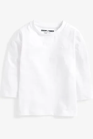 Next 100% Cotton Long Sleeve Plain T-Shirt (3mths-7yrs)3