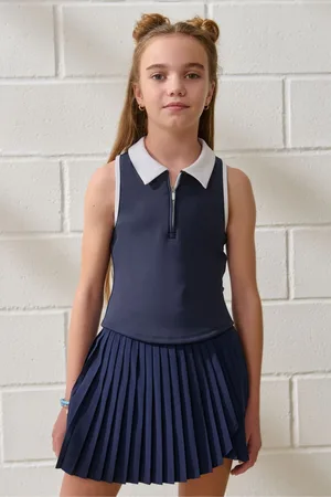 Abercrombie & Fitch Active Athleisure Zip Neck Polo Crop Top122128cm