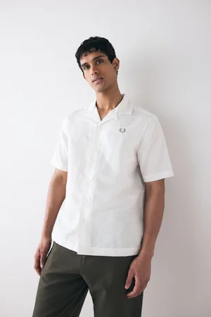 Fred Perry Linen Blend Revere Collar Shirtsmall