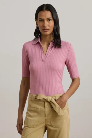 Ralph Lauren Mazikeen Collar Ribbed Polo Shirtlarge