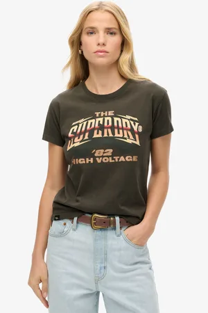 Superdry 70s Rock Band Cap Sleeve 100% Cotton T-Shirt42