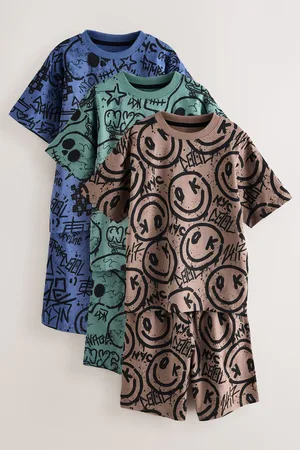 Next 100% katoenen korte pyjama set van 3 (4