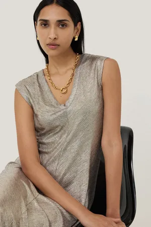 Jigsaw Metallic Jersey Maxi Dressxsmall