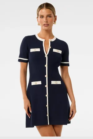 Forever New Kerry Petite Contrast Knitted Mini DressEU 40 (UK 12)