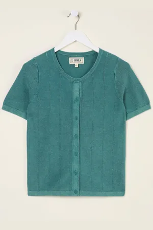 Fat Face FatFace Laundered Short Sleeve Cardigan48