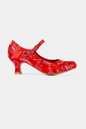 Joe Browns Satin Jacquard Mary Jane Heelseu42