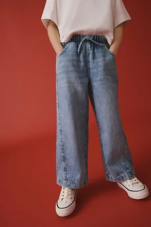 Next 100% Cotton Pullon Wide Leg Jeans (3-16yrs)110116cm