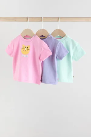 Next Baby Jersey Short Sleeve Tops 3 Pack56cm