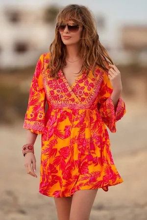 Joe Browns Embroidered Neckline Vibrant Print TunicEU 42 (UK 14)