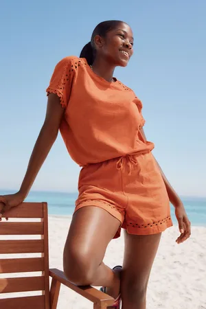 Next 100% katoenen jersey zomershorts44tall