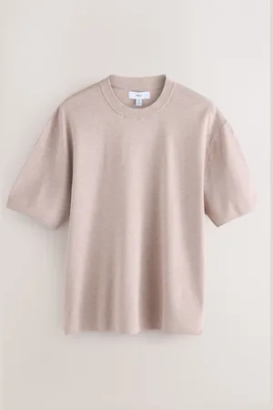Next Relaxed Fit Premium Short Sleeve Knitted Crew T-Shirtsmall