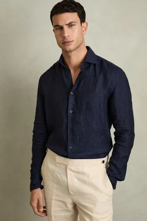 Reiss Ruban Linen Long-Sleeve Shirtsmall