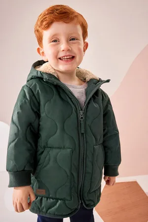 Next Gewatteerde met Borg-fleece gevoerde, regenbestendige jas (3mnd-7jaar)3