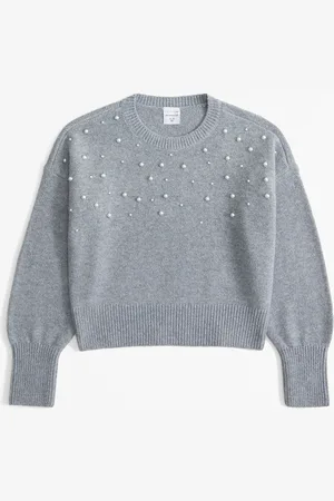 Abercrombie & Fitch Ballon Sleeve Knitted Jumper With Diamante Detail13