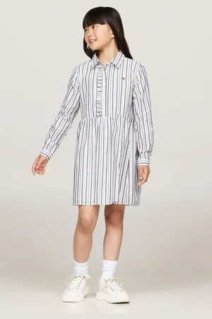 Tommy Hilfiger Stripe Shirt Long-Sleeved White Dress16 Jaar (176cm)