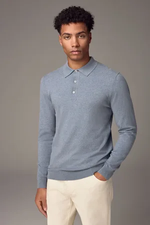 Next Gebreide polo met lange mouwenXS Reg