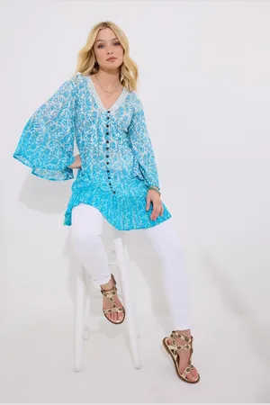 Joe Browns Ombre Shimmr Detail Button-Down Boho Tunic36