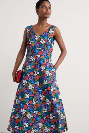Seasalt Cornwall Beyond Sleeveless V-Neck 100% Cotton Dress38