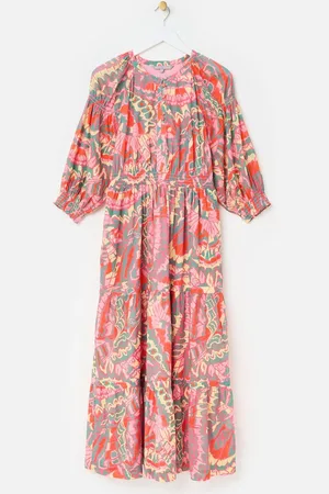 Oliver Bonas Abstract Tiered Midi Dress38