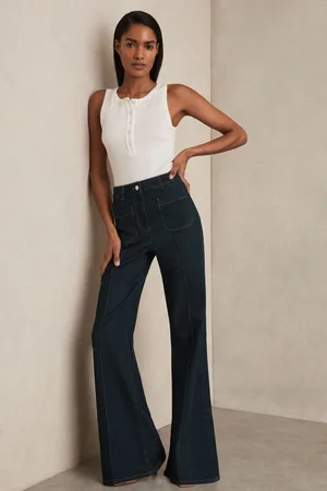 Reiss Sakura Patch Pocket Flared Jeans40