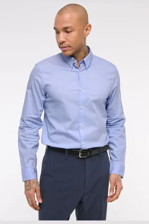Abercrombie & Fitch Long Sleeve Blue Shirtmedium