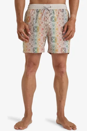 Billabong Orange Vacay Geometric Print Logo Swim Shortsxlarge