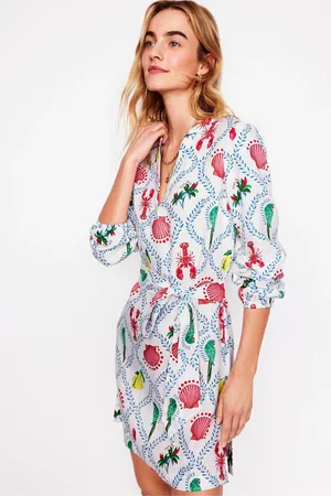 Boden Cleo 100% Linen Tie Waist Dress36