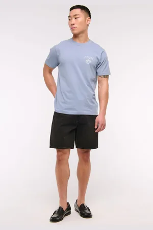Abercrombie & Fitch Blue Back Print Short Sleeve 100% Cotton T-Shirtxlarge